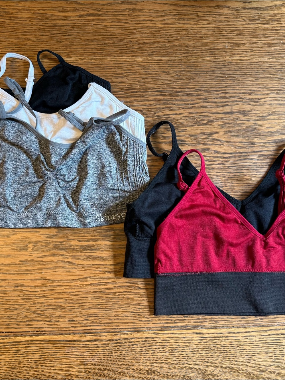Skinnygirl Seamless Bralette Set - Black, Gray, White & Wine